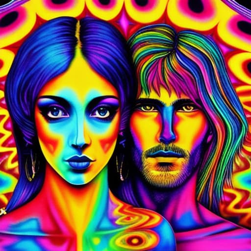  psychedelic woman and man