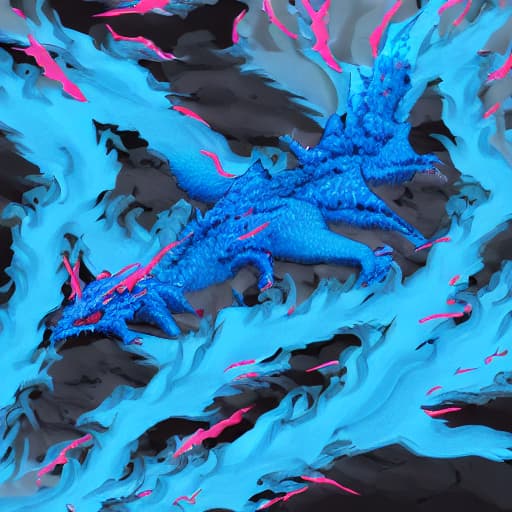  axolotl deviljho dragon blue breathing blue flames wyvern