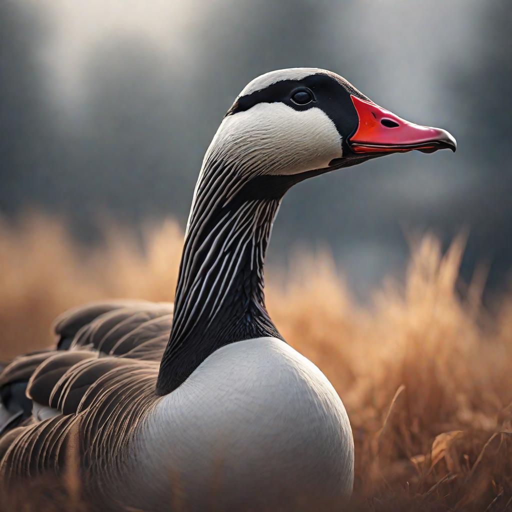  Draw a goose from atomic hard hyperrealistic, full body, detailed clothing, highly detailed, cinematic lighting, stunningly beautiful, intricate, sharp focus, f/1. 8, 85mm, (centered image composition), (professionally color graded), ((bright soft diffused light)), volumetric fog, trending on instagram, trending on tumblr, HDR 4K, 8K