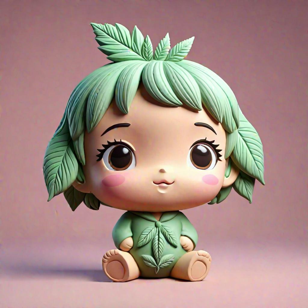  Adorable clay {cannabis}, muted pastels, 3D clay icon, Blender 3d, matte background with subtle gradients, kawaii, (4k, best quality, masterpiece:1.2), ultrahigh res, highly detailed, sharp focus, (perfect image composition)