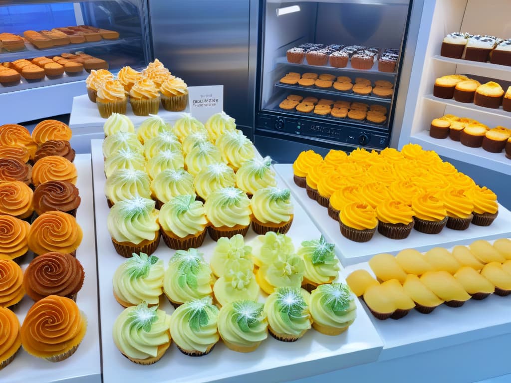  An intricate, photorealistic image of a pristine kitchen counter adorned with an array of freshly baked goods crafted for special diets, including glutenfree, dairyfree, and nutfree options. The display showcases an assortment of beautifully decorated cupcakes, decadent pastries, and intricately designed cakes, all exquisitely detailed to highlight the artistry and skill involved in allergenconscious baking. The image captures the essence of creativity and innovation in special diet baking, inviting viewers to explore the world of allergenfree pastry making through online courses. hyperrealistic, full body, detailed clothing, highly detailed, cinematic lighting, stunningly beautiful, intricate, sharp focus, f/1. 8, 85mm, (centered image composition), (professionally color graded), ((bright soft diffused light)), volumetric fog, trending on instagram, trending on tumblr, HDR 4K, 8K