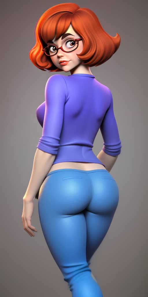  Velma from Scooby Doo 2000, back, takes off her pants