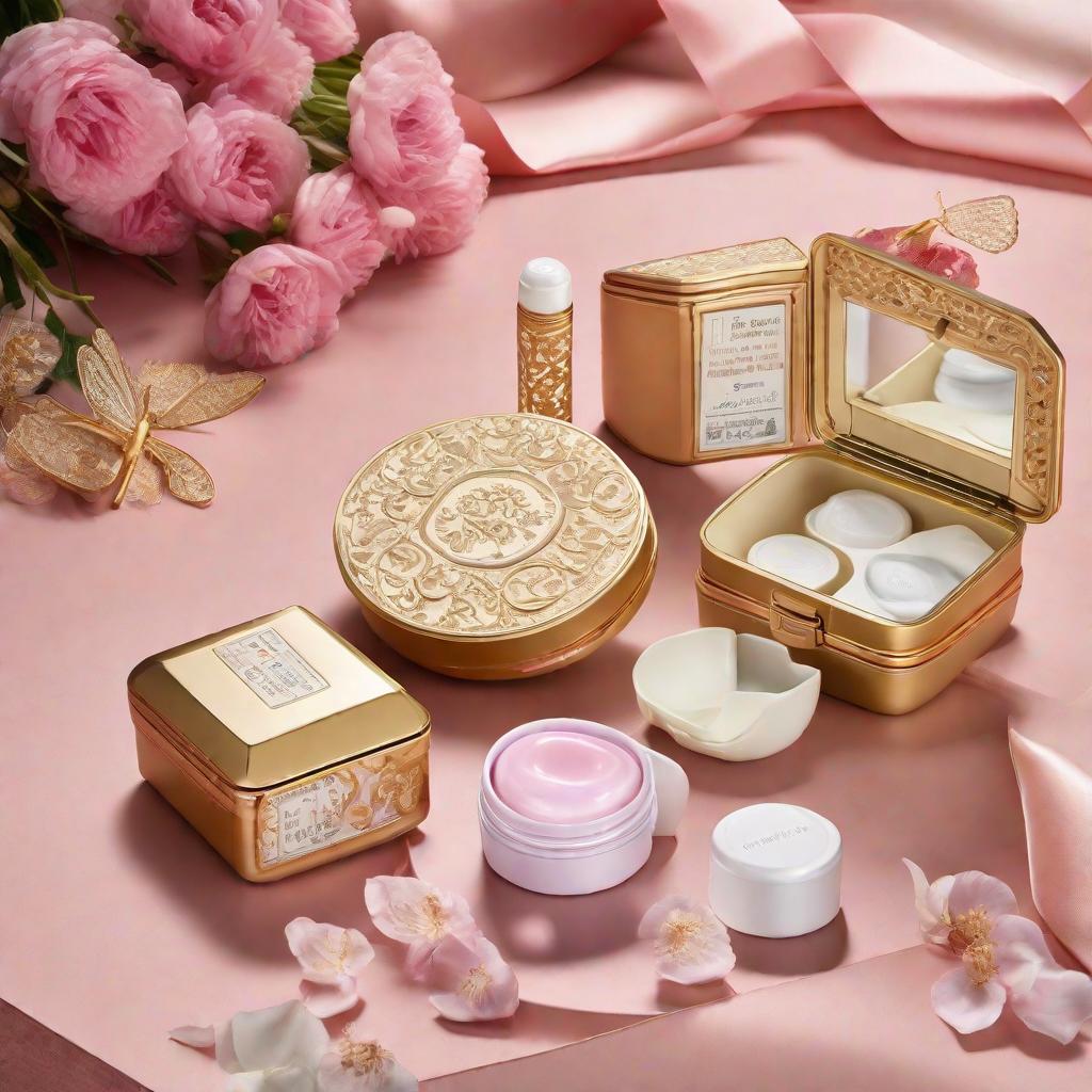  Masterpiece, best quality, (fidelity:1.4), Best quality, Masterpiece, Ultra high resolution, 8k resolution, When she opens the box, the fragrance spreads like a luxurious garden feast is blooming. The inverted Paris New Powder Tube Lip Balm in the box is as delicate as a bud in early spring, which brings moisture to her lips and makes her smile more charming.