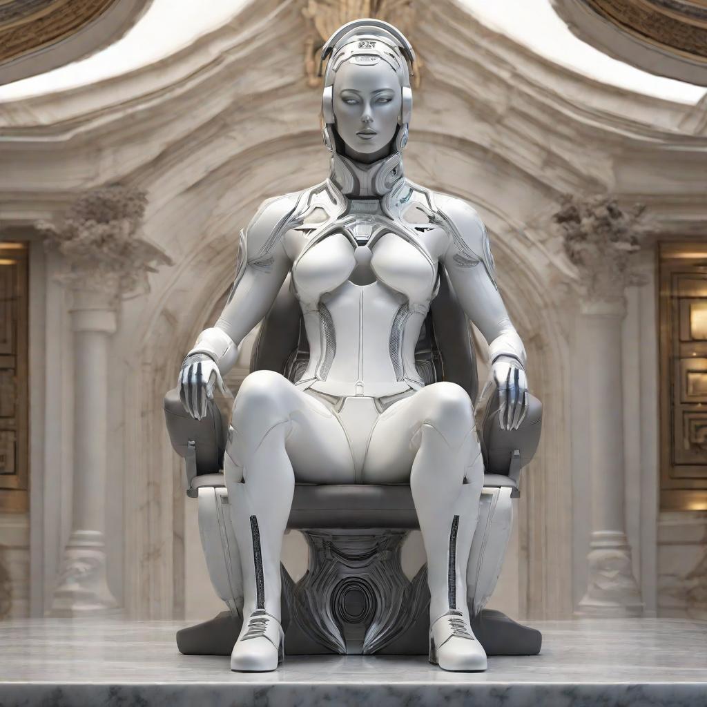  Parcoy, statue made of marble, futuristic cybernetic, transhumanism, full body shot, perfect symmetrical body, perfect symmetrical face, hyper realistic, hyper detailed, by johannen voss, by peter kemp, by monia merlo, by michelangelo, octane render, blender, 8 k hyperrealistic, full body, detailed clothing, highly detailed, cinematic lighting, stunningly beautiful, intricate, sharp focus, f/1. 8, 85mm, (centered image composition), (professionally color graded), ((bright soft diffused light)), volumetric fog, trending on instagram, trending on tumblr, HDR 4K, 8K