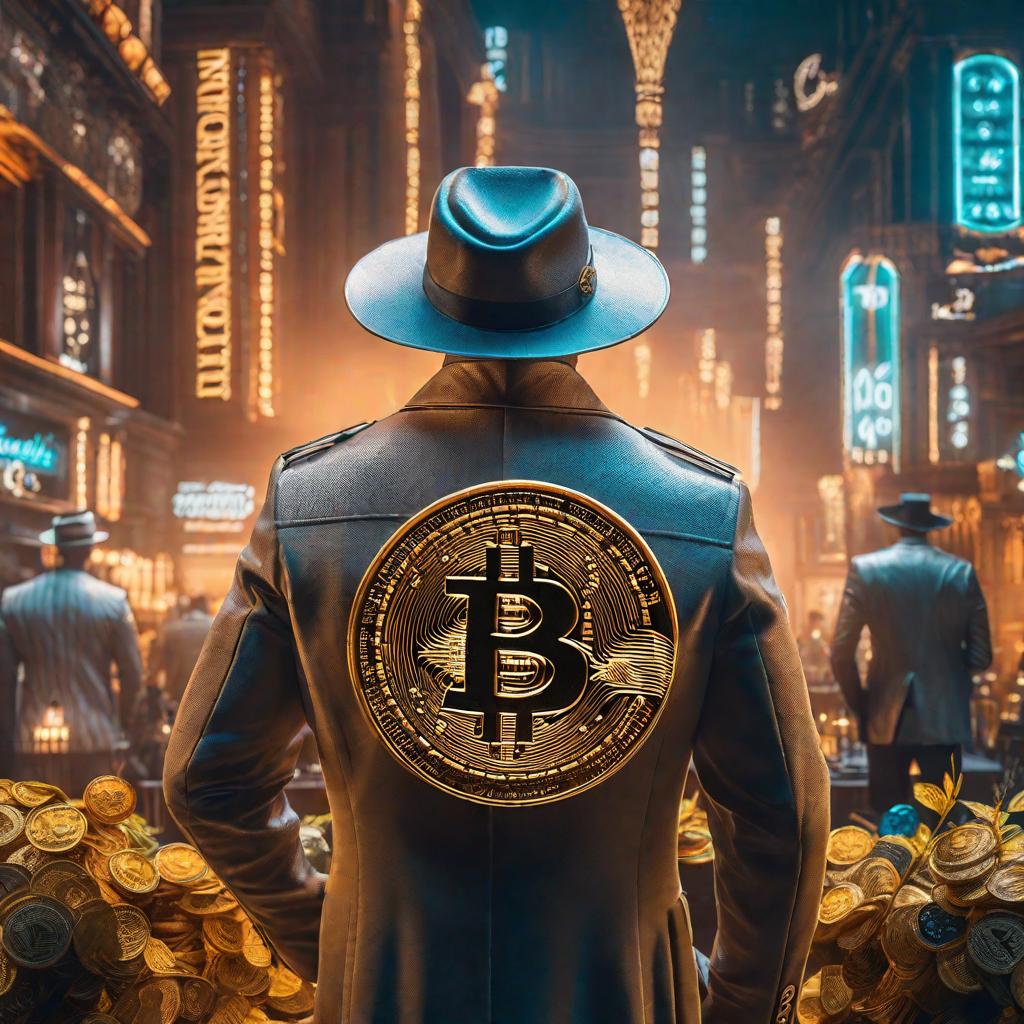  #cryptocurrency hyperrealistic, full body, detailed clothing, highly detailed, cinematic lighting, stunningly beautiful, intricate, sharp focus, f/1. 8, 85mm, (centered image composition), (professionally color graded), ((bright soft diffused light)), volumetric fog, trending on instagram, trending on tumblr, HDR 4K, 8K