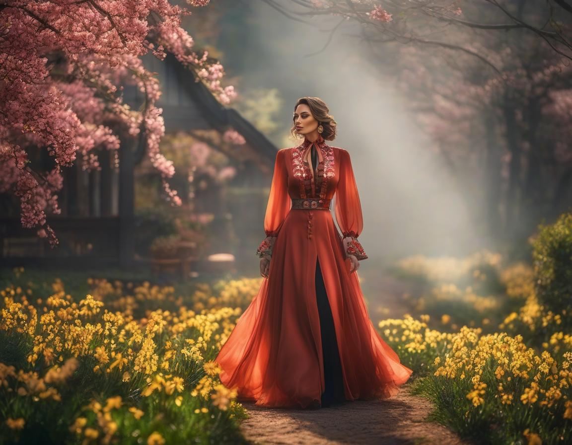  Spring and Labor Holiday hyperrealistic, full body, detailed clothing, highly detailed, cinematic lighting, stunningly beautiful, intricate, sharp focus, f/1. 8, 85mm, (centered image composition), (professionally color graded), ((bright soft diffused light)), volumetric fog, trending on instagram, trending on tumblr, HDR 4K, 8K