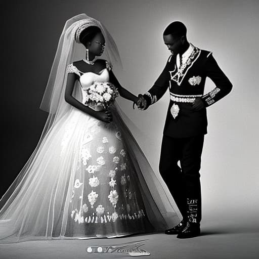 mdjrny-v4 style young black couple doing traditional marriage