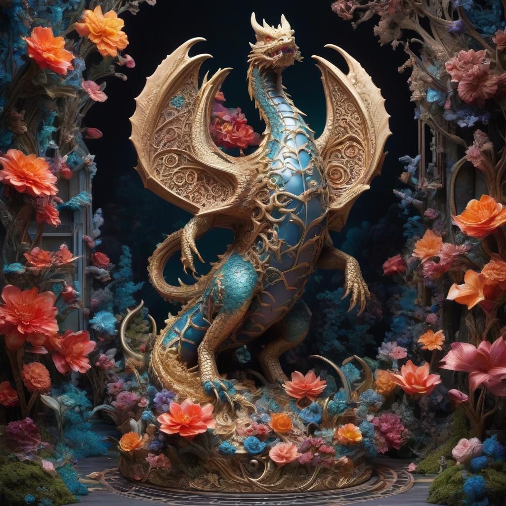  retro game art (Surrealist Art, Masterpiece:1. 1), dragon, intricate floral patterns, surreal and dreamlike atmosphere, heart shaped object with swirling patterns, ethereal glow around it floating in a mystical void, intricate details showing traditional Russian artistic style, subtle hints of surrealist elements such as floating petals or shimmering light, rich texture and depth in the work, mesmerizing combination of surrealism and intricate ceramic art. . 16 bit, vibrant colors, pixelated, nostalgic, charming, fun hyperrealistic, full body, detailed clothing, highly detailed, cinematic lighting, stunningly beautiful, intricate, sharp focus, f/1. 8, 85mm, (centered image composition), (professionally color graded), ((bright soft diffused light)), volumetric fog, trending on instagram, trending on tumblr, HDR 4K, 8K