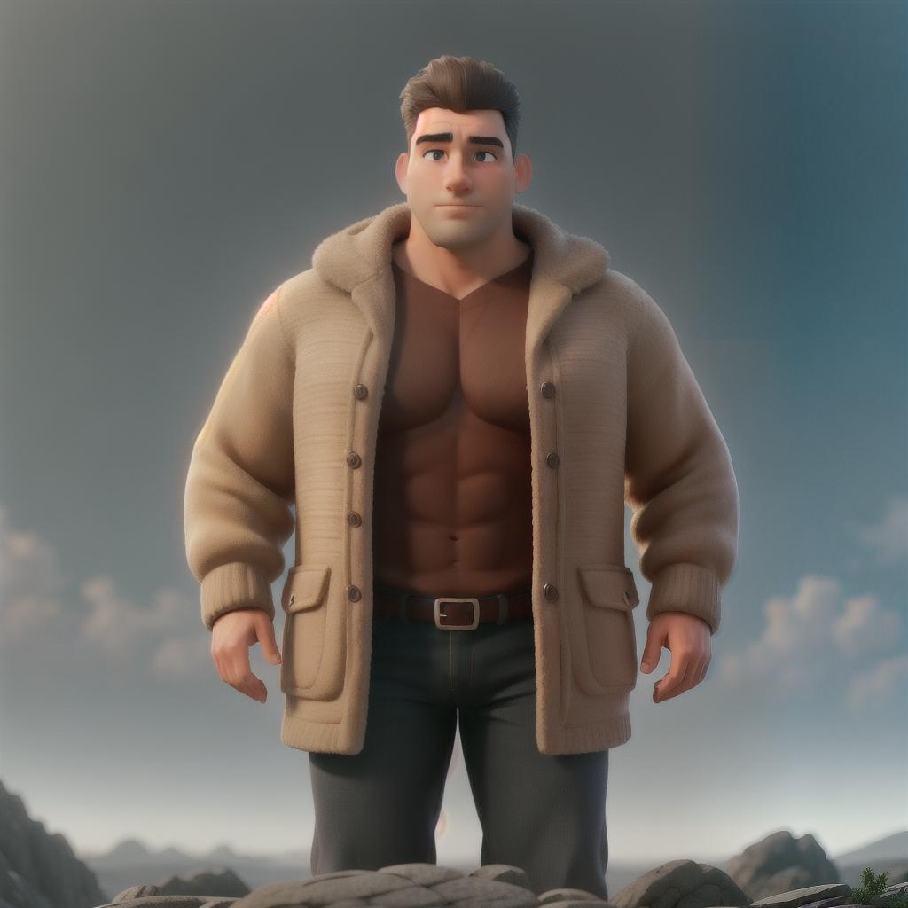  A man who is bigger then the earth hyperrealistic, full body, detailed clothing, highly detailed, cinematic lighting, stunningly beautiful, intricate, sharp focus, f/1. 8, 85mm, (centered image composition), (professionally color graded), ((bright soft diffused light)), volumetric fog, trending on instagram, trending on tumblr, HDR 4K, 8K