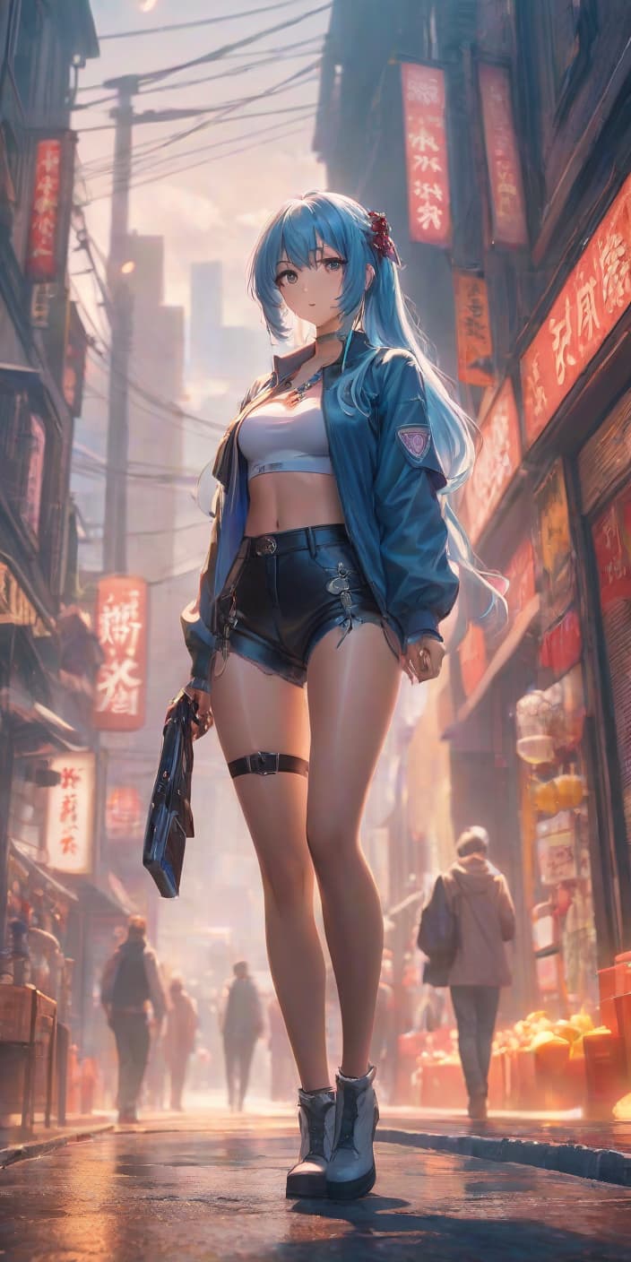  anime artwork Girl . anime style, key visual, vibrant, studio anime, highly detailed hyperrealistic, full body, detailed clothing, highly detailed, cinematic lighting, stunningly beautiful, intricate, sharp focus, f/1. 8, 85mm, (centered image composition), (professionally color graded), ((bright soft diffused light)), volumetric fog, trending on instagram, trending on tumblr, HDR 4K, 8K