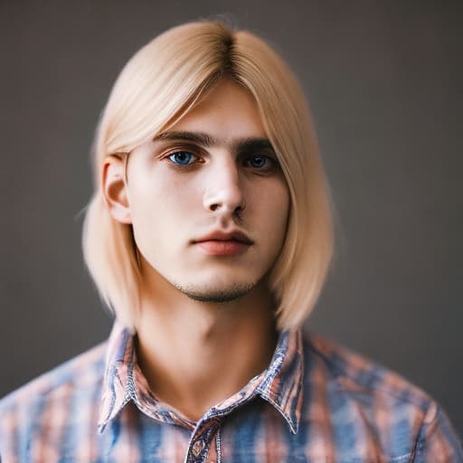 portrait+ style rusdian sigma queer blonde very cute dude face