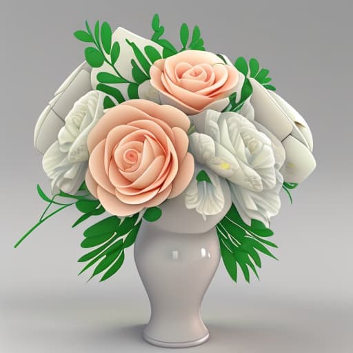  Floral design for 3d