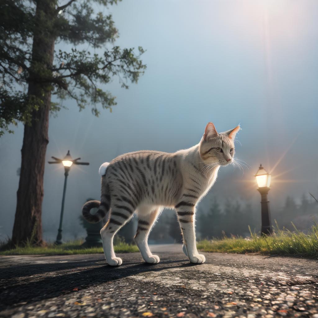  @PB_ImgGenBot Cat hyperrealistic, full body, detailed clothing, highly detailed, cinematic lighting, stunningly beautiful, intricate, sharp focus, f/1. 8, 85mm, (centered image composition), (professionally color graded), ((bright soft diffused light)), volumetric fog, trending on instagram, trending on tumblr, HDR 4K, 8K