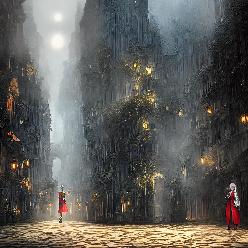  ((masterpiece)),(((best quality))), 8k, high detailed, ultra-detailed. In Nebelstadt, a city that rarely saw the light of the sun and where the fog hung like an eternal veil over the rooftops, a new era began. It was the day when Leon, a  with a brightly red cloak, celeted his thirth birthday - the age when the old stories came alive and the boundary between legend and reality began to blur. A  with ((silver hair)) and ((emerald green eyes)) standing on a cobblestone street, holding a ((glowing crystal ball)) in one hand, surrounded by swirling mist and mystical symbols engraved on the walls. hyperrealistic, full body, detailed clothing, highly detailed, cinematic lighting, stunningly beautiful, intricate, sharp focus, f/1. 8, 85mm, (centered image composition), (professionally color graded), ((bright soft diffused light)), volumetric fog, trending on instagram, trending on tumblr, HDR 4K, 8K