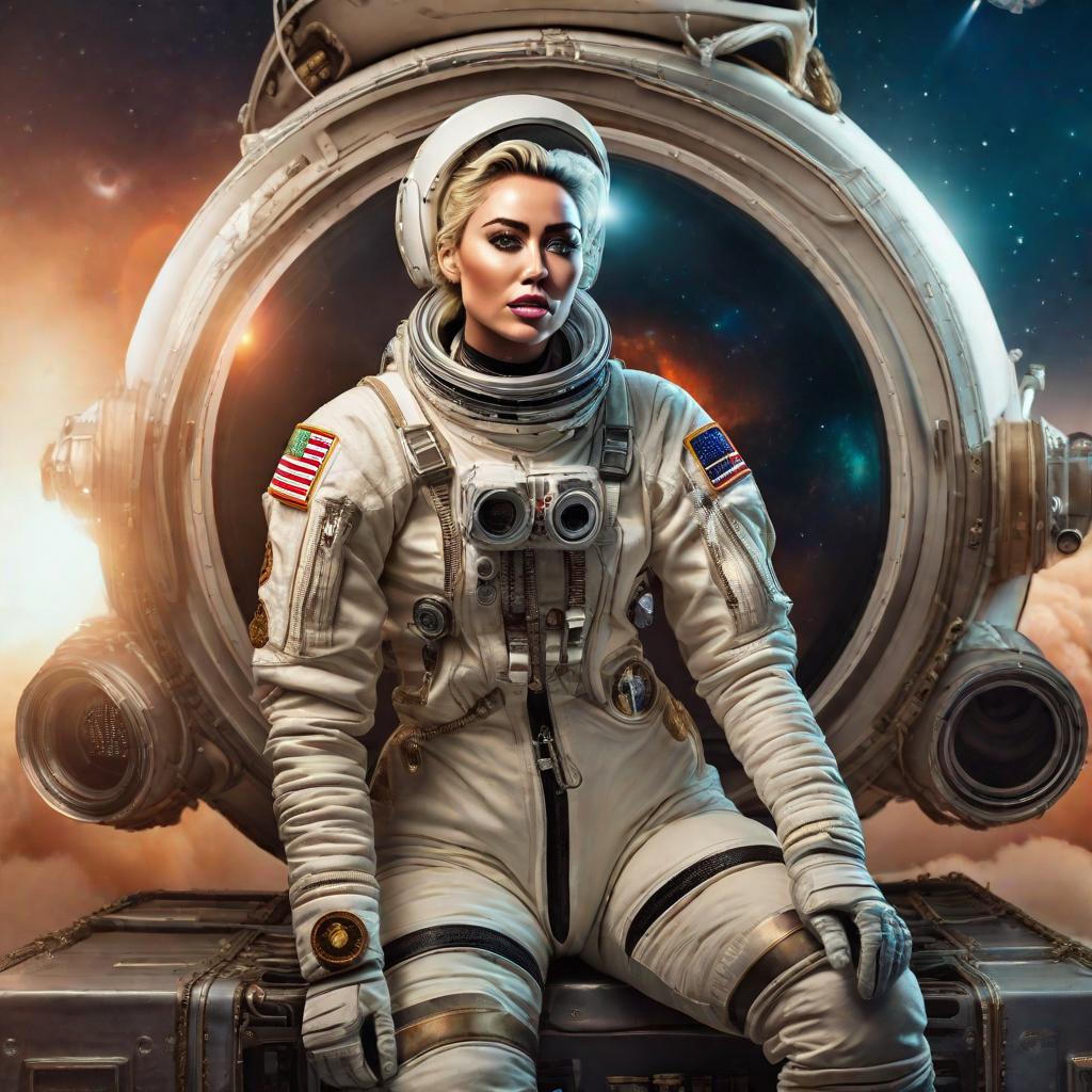  Miley cyrus con traje de astronauta hyperrealistic, full body, detailed clothing, highly detailed, cinematic lighting, stunningly beautiful, intricate, sharp focus, f/1. 8, 85mm, (centered image composition), (professionally color graded), ((bright soft diffused light)), volumetric fog, trending on instagram, trending on tumblr, HDR 4K, 8K