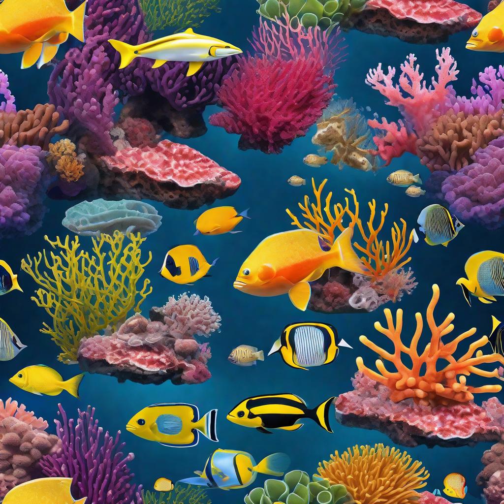  masterpiece, best quality, Most Beautiful in deep sea teeming with vibrant corals, diverse marine life, and enchanting underwater landscapes, full of corals, acrophore, small fishes, anemones, dolphin, various algaes, caves, colorful,all captured in stunning 8k resolution with intricate details.