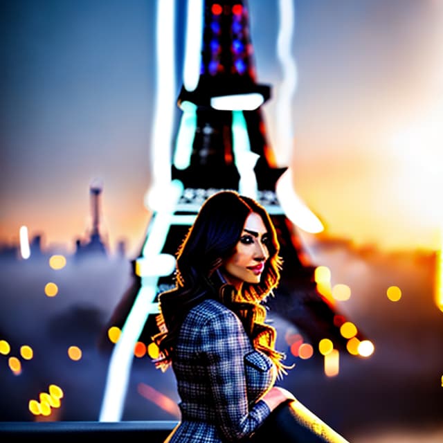  Photos, full -body photos, wavy hair, firefighters, plaid shirts, Eiffel Tower, real person hyperrealistic, full body, detailed clothing, highly detailed, cinematic lighting, stunningly beautiful, intricate, sharp focus, f/1. 8, 85mm, (centered image composition), (professionally color graded), ((bright soft diffused light)), volumetric fog, trending on instagram, trending on tumblr, HDR 4K, 8K