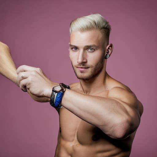 portrait+ style czech homosexual queer fitness instructor blonde very cute dude face