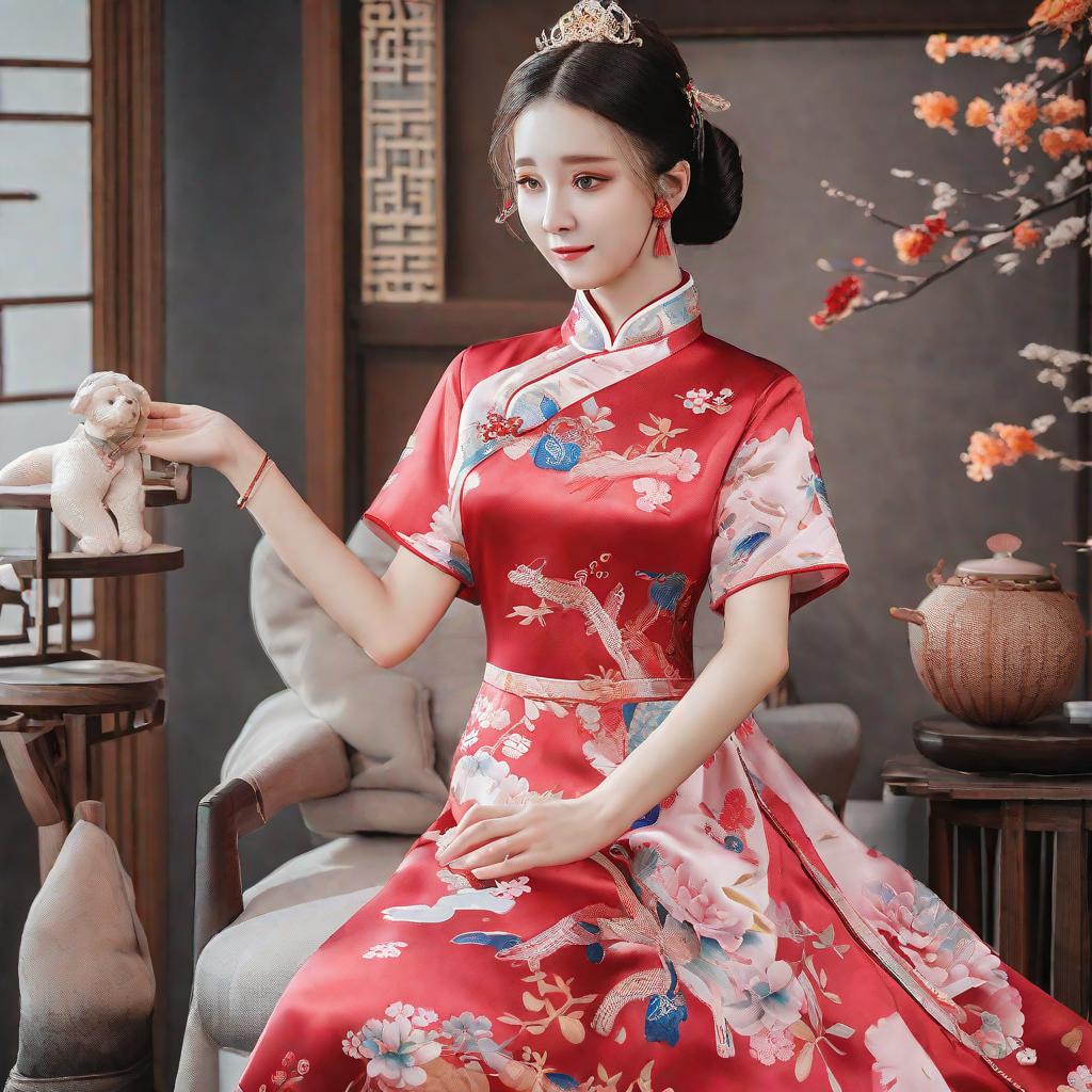  Masterpiece, best quality, cheongsam girl