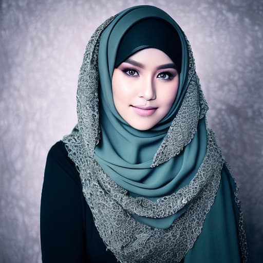 portrait+ style wanita memakai hijab dengan berbagai macam warna dan model