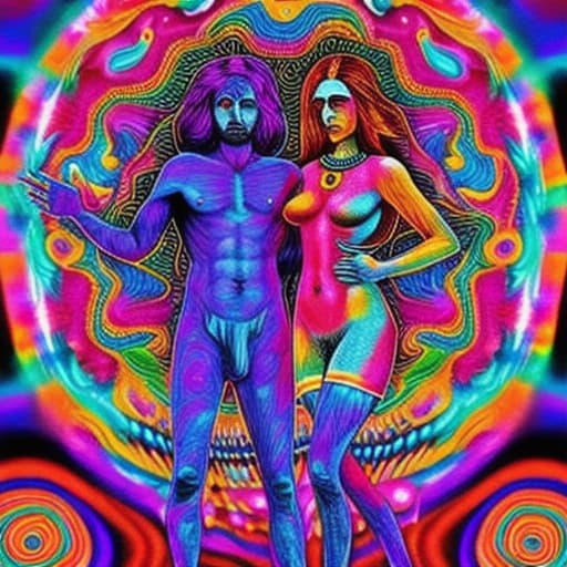  psychedelic woman and man