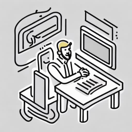  please generate a vector svg of a busy guy with worrying face working on computer in his office and his table is full office files. hyperrealistic, full body, detailed clothing, highly detailed, cinematic lighting, stunningly beautiful, intricate, sharp focus, f/1. 8, 85mm, (centered image composition), (professionally color graded), ((bright soft diffused light)), volumetric fog, trending on instagram, trending on tumblr, HDR 4K, 8K