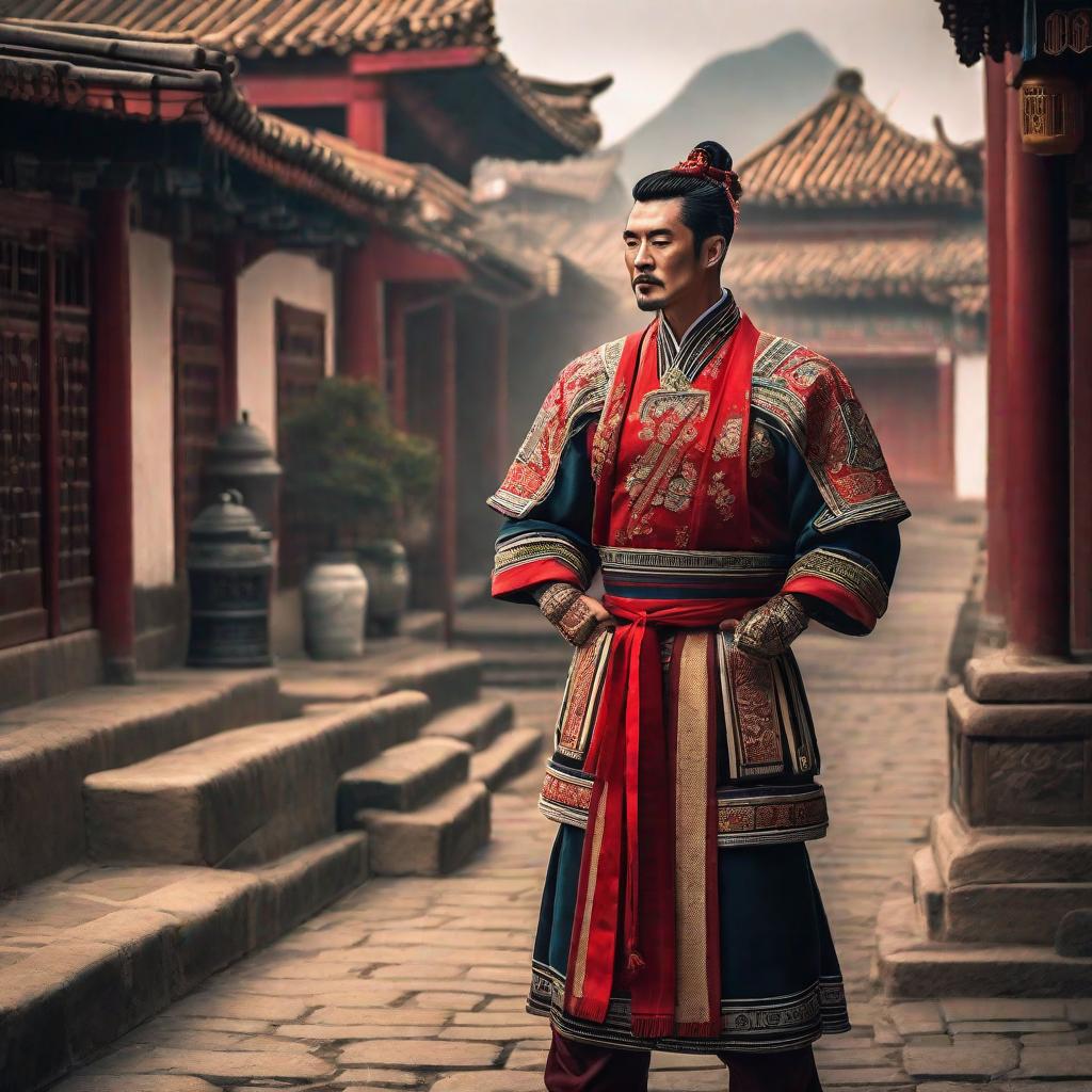  Pueblo antigua china hyperrealistic, full body, detailed clothing, highly detailed, cinematic lighting, stunningly beautiful, intricate, sharp focus, f/1. 8, 85mm, (centered image composition), (professionally color graded), ((bright soft diffused light)), volumetric fog, trending on instagram, trending on tumblr, HDR 4K, 8K