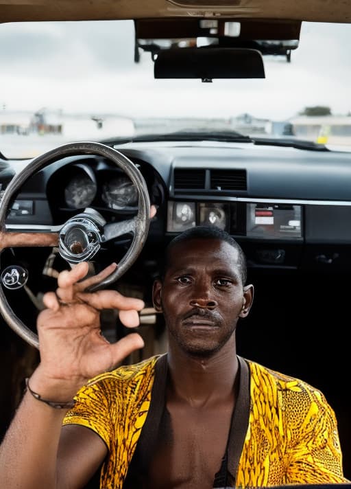 portrait+ style naked lustful taxi driver having an erect black african penis
