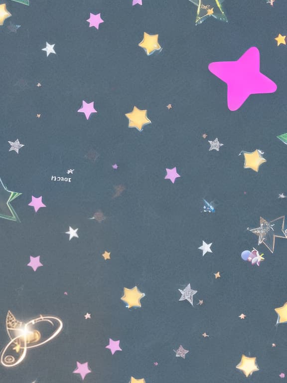  Cute musical notes and sparkling stars and gems wallpaper