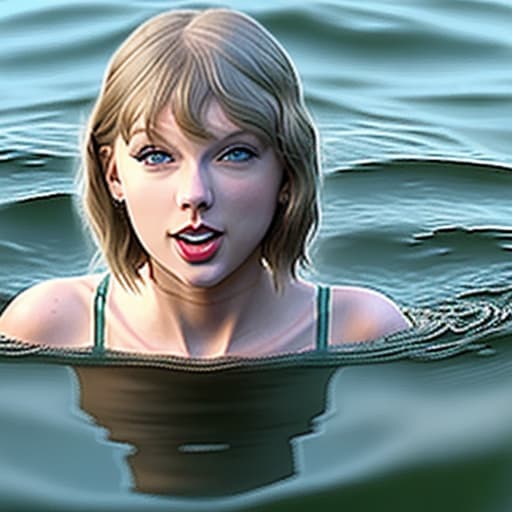  Taylor Swift's head drowning in lake