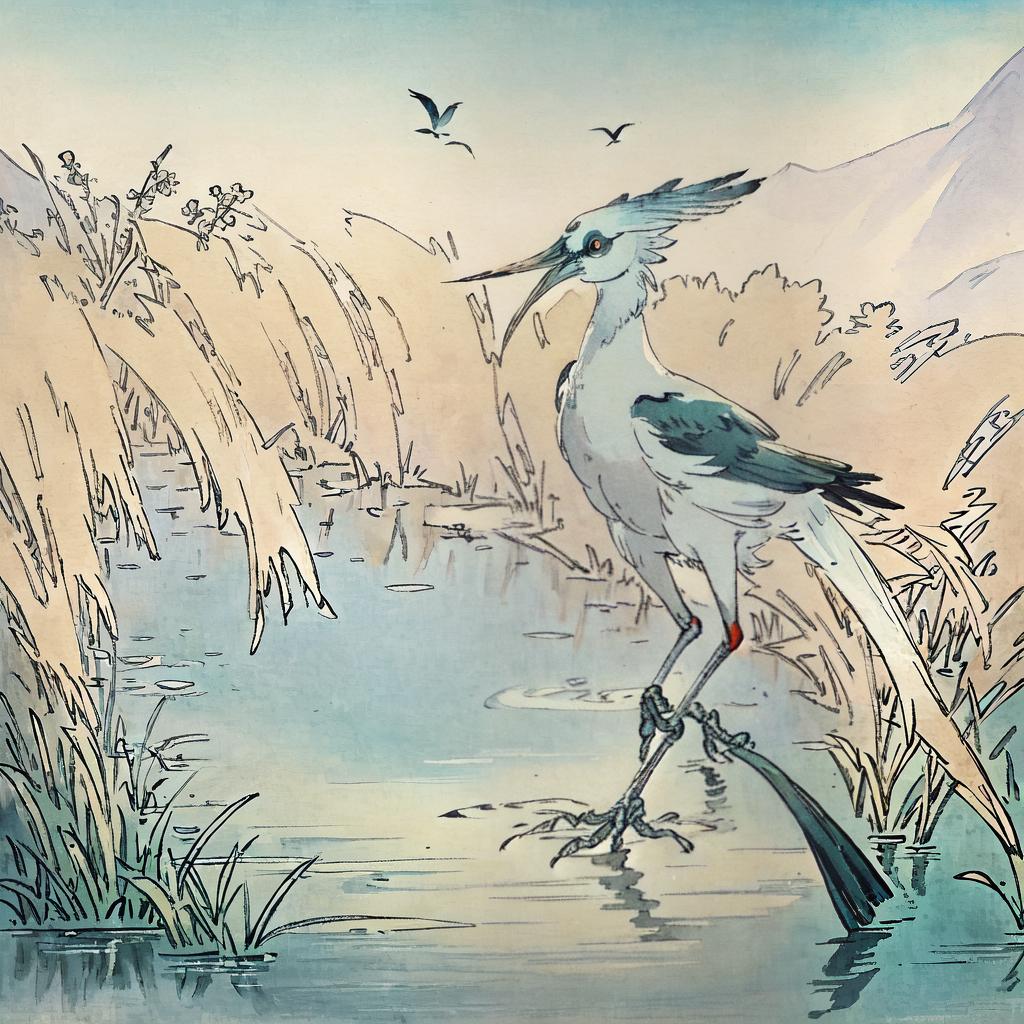  A black-faced spoonbill, a critically endangered bird species, standing on one leg in a serene wetland. The masterpiece depicts the bird in the best quality, with ultra-detailed feathers and intricate patterns on its beak. The medium used is oil paint on a large canvas, capturing every fine detail. The style of the artwork is realistic, resembling the work of John James Audubon, a renowned bird artist from the 19th century. The resolution of the painting is 8k, providing a high level of clarity and sharpness. The background showcases a lush green marsh with tall reeds and a tranquil pond reflecting the clear blue sky. The lighting in the scene is warm and soft, casting a gentle glow on the bird's elegant silhouette. hyperrealistic, full body, detailed clothing, highly detailed, cinematic lighting, stunningly beautiful, intricate, sharp focus, f/1. 8, 85mm, (centered image composition), (professionally color graded), ((bright soft diffused light)), volumetric fog, trending on instagram, trending on tumblr, HDR 4K, 8K