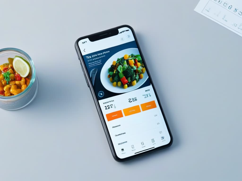  An ultradetailed closeup image of a sleek, futuristic kitchen management app interface displayed on a topoftheline smartphone screen. The interface features a minimalist design with crisp, highresolution graphics showcasing various kitchen organization tools such as inventory tracking, recipe management, and meal planning functions. The color scheme is a sophisticated blend of muted tones with pops of vibrant accents, exuding a sense of efficiency and elegance. The app's userfriendly layout is intuitive and visually appealing, making it a musthave tool for modern home chefs looking to streamline their culinary routines. hyperrealistic, full body, detailed clothing, highly detailed, cinematic lighting, stunningly beautiful, intricate, sharp focus, f/1. 8, 85mm, (centered image composition), (professionally color graded), ((bright soft diffused light)), volumetric fog, trending on instagram, trending on tumblr, HDR 4K, 8K