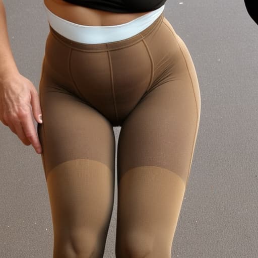   old in tights with camel toe