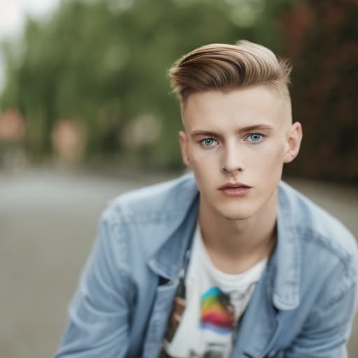 portrait+ style czech homosexual queer twink blonde very cute dude face