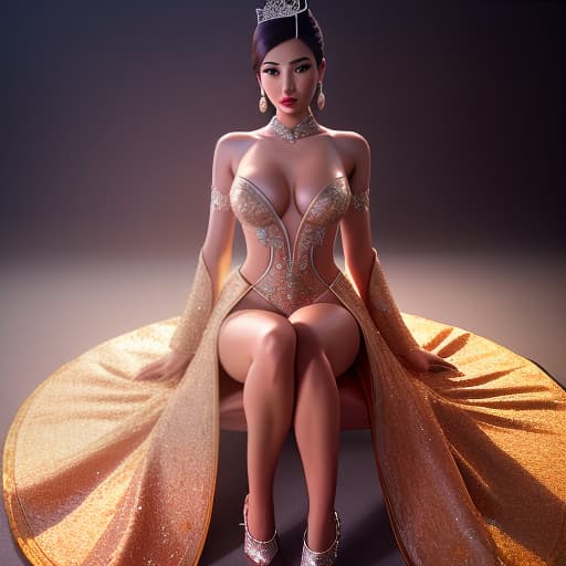  a high quality photo of a huge, chinese miss universe model hyperrealistic, full body, detailed clothing, highly detailed, cinematic lighting, stunningly beautiful, intricate, sharp focus, f/1. 8, 85mm, (centered image composition), (professionally color graded), ((bright soft diffused light)), volumetric fog, trending on instagram, trending on tumblr, HDR 4K, 8K