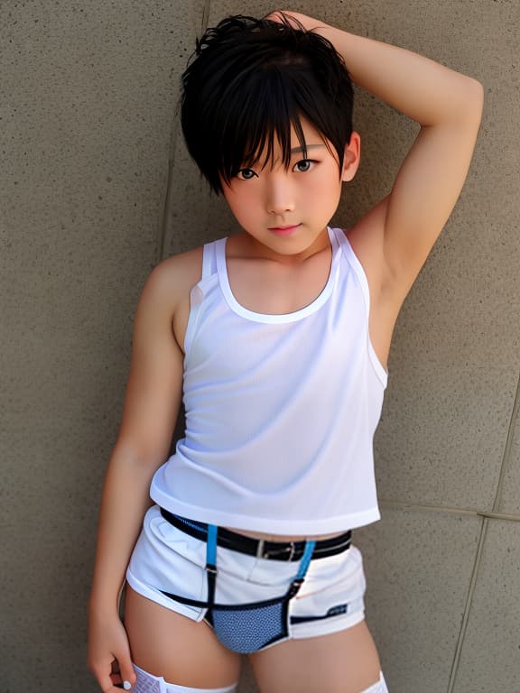  Garter belt Tank top Cute sixth grade hot pants Japanese sweat boys boys