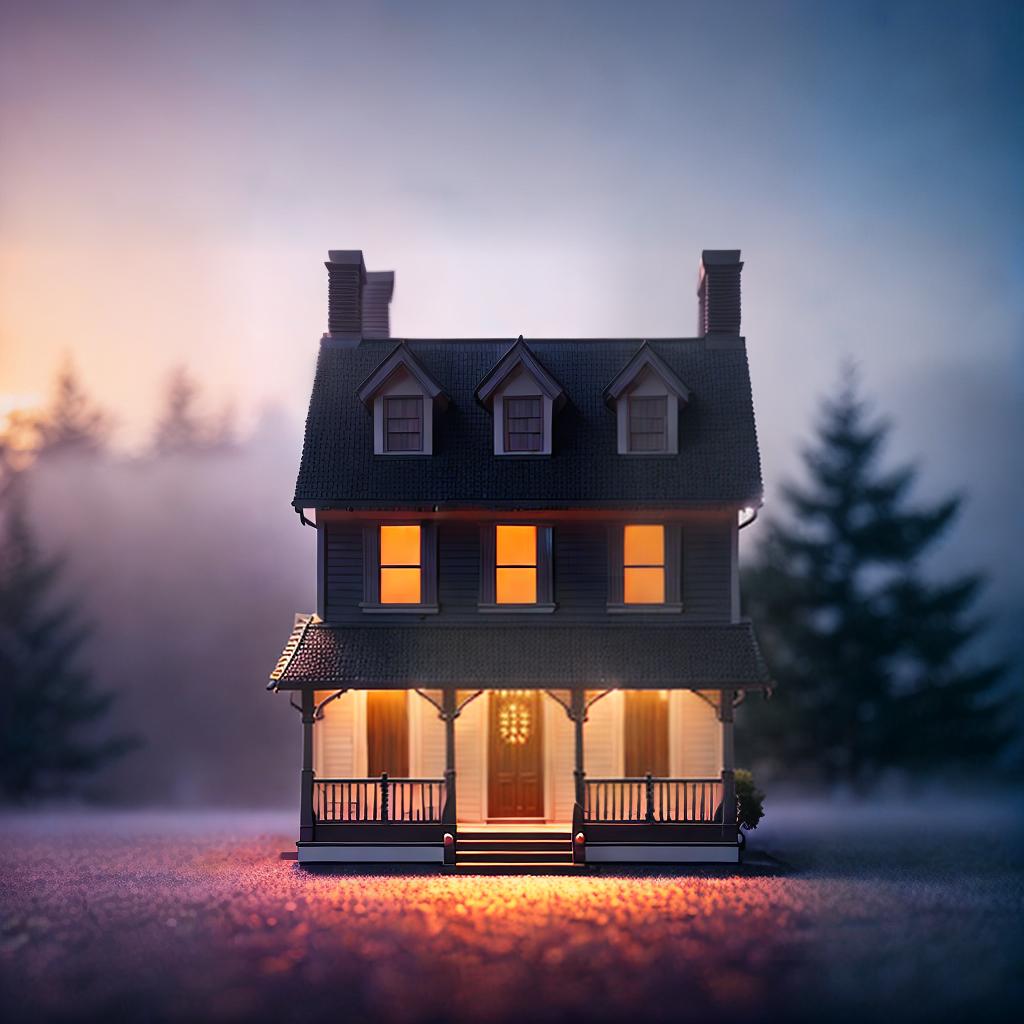  house ,highly detailed, cinematic lighting, stunningly beautiful, intricate, sharp focus, f1. 8, 85mm, (centered image composition), (professionally color graded), ((bright soft diffused light)), volumetric fog, trending on instagram, trending on tumblr, HDR 4K, 8K