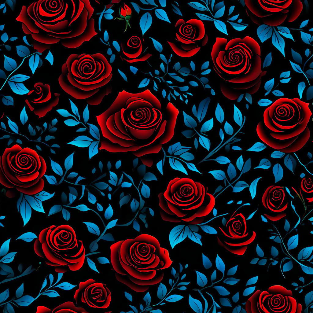  ethereal fantasy concept art of Fantastical bundle of roses in the style of Zhostovo folk craft. The bouquet consists of three roses. (Roses):Color of buds red, Burgundy. (Leaves and branches):Color of blue, golden, yellow, amber. Around the rose bundle is a sprinkling of blue and red small flowers, creating a fantastical plant pattern. Background:Dark blue, gradually turning into black. . magnificent, celestial, ethereal, painterly, epic, majestic, magical, fantasy art, cover art, dreamy hyperrealistic, full body, detailed clothing, highly detailed, cinematic lighting, stunningly beautiful, intricate, sharp focus, f/1. 8, 85mm, (centered image composition), (professionally color graded), ((bright soft diffused light)), volumetric fog, trending on instagram, trending on tumblr, HDR 4K, 8K