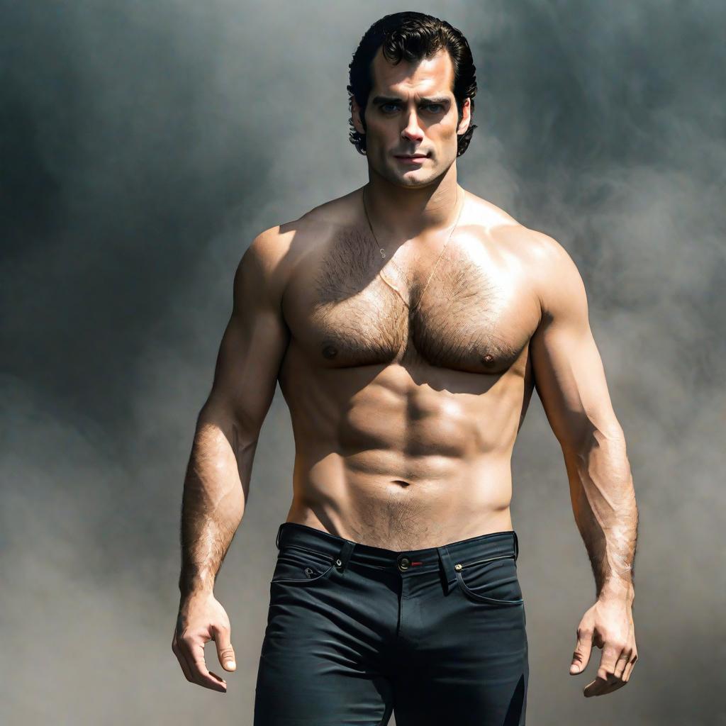  henry cavill , without clothes, pose,,, photo realistic,,, full length,, cute, hyper detail, full HD hyperrealistic, full body, detailed clothing, highly detailed, cinematic lighting, stunningly beautiful, intricate, sharp focus, f/1. 8, 85mm, (centered image composition), (professionally color graded), ((bright soft diffused light)), volumetric fog, trending on instagram, trending on tumblr, HDR 4K, 8K