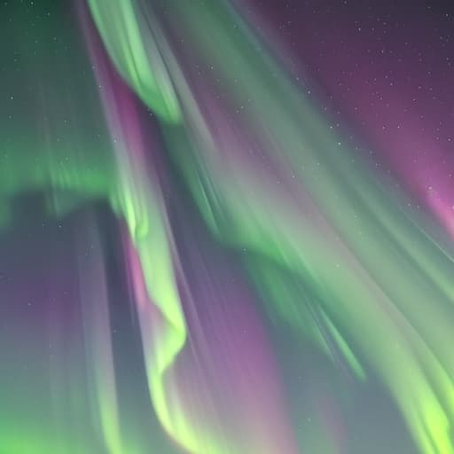  Make aurora borealis green and pink but a little bit more pink