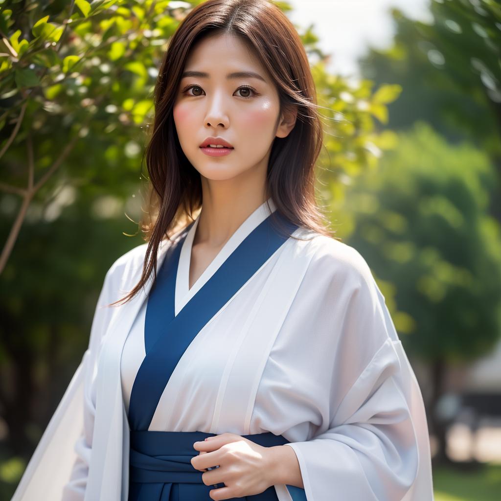  (masterpiece:1.3), (8k, photorealistic, photo, best quality: 1.4), (Japanese woman wearing clothes:),(realistic face), realistic eyes, (realistic skin), beautiful skin, kimono, (perfect body:1.3), (detailed body:1.2), hyperrealistic, full body, detailed clothing, highly detailed, cinematic lighting, stunningly beautiful, intricate, sharp focus, f/1. 8, 85mm, (centered image composition), (professionally color graded), ((bright soft diffused light)), volumetric fog, trending on instagram, trending on tumblr, HDR 4K, 8K