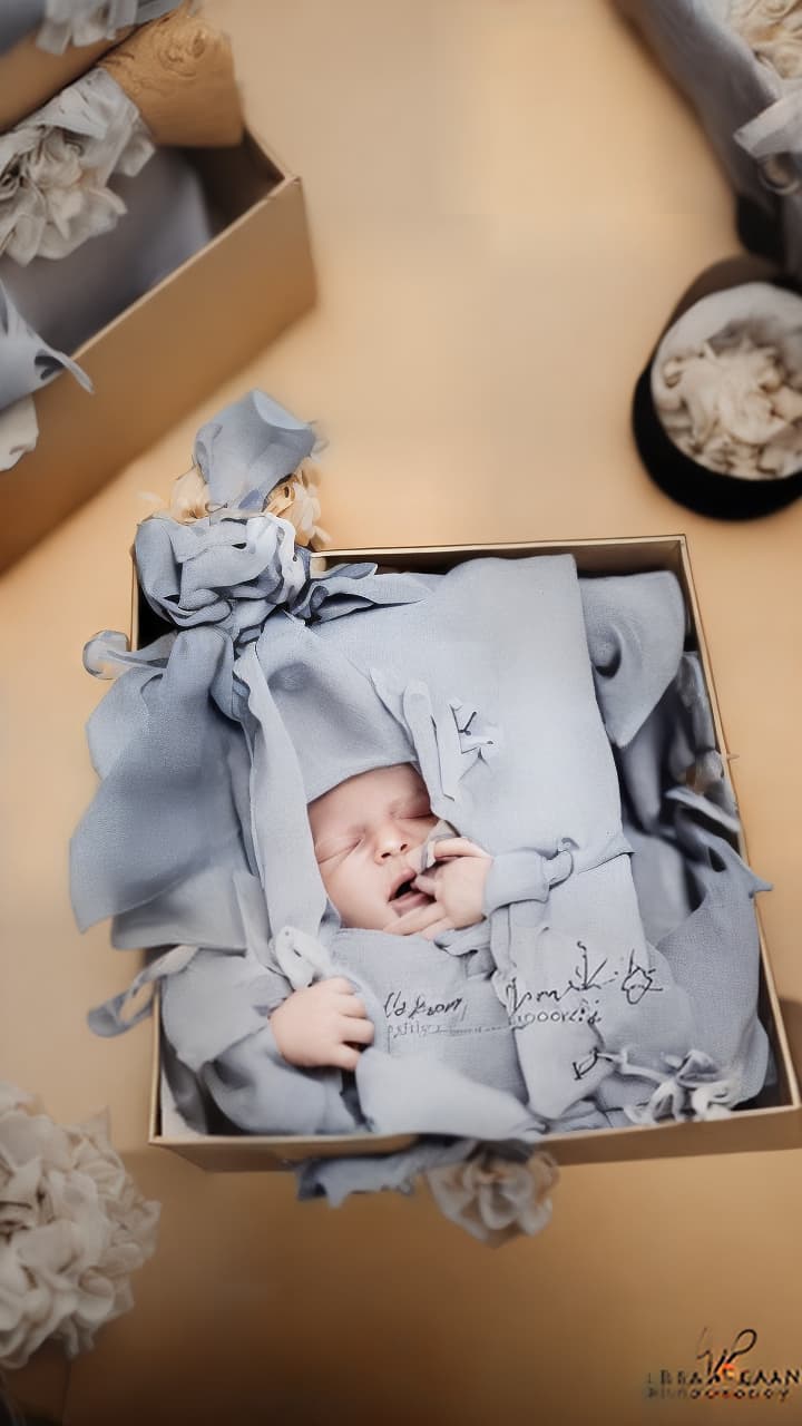 lnkdn photography description box Kur'an karım welcome baby boy gift 🎁 boxes baby shower Kur'an karım welcome baby boy