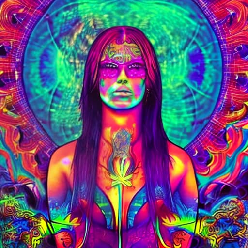  psychedelic woman man psytrance