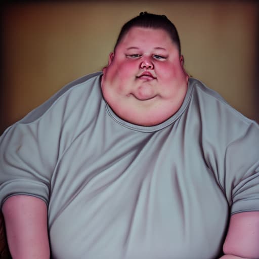 portrait+ style obese boy ugly