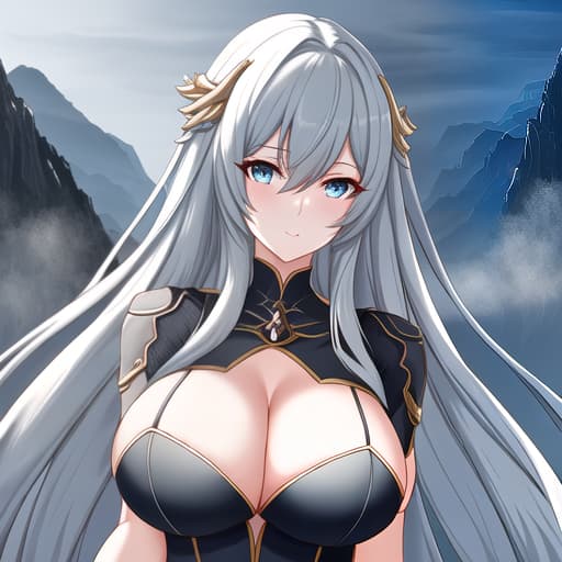  In anime, characters often have various physical features. This girl likely has an elegant and proportional figure, with a large bust and ample hips. Her facial features are probably delicate and attractive, and her gaze may convey some mystery or resilience. Mountain Majesty hyperrealistic, full body, detailed clothing, highly detailed, cinematic lighting, stunningly beautiful, intricate, sharp focus, f/1. 8, 85mm, (centered image composition), (professionally color graded), ((bright soft diffused light)), volumetric fog, trending on instagram, trending on tumblr, HDR 4K, 8K