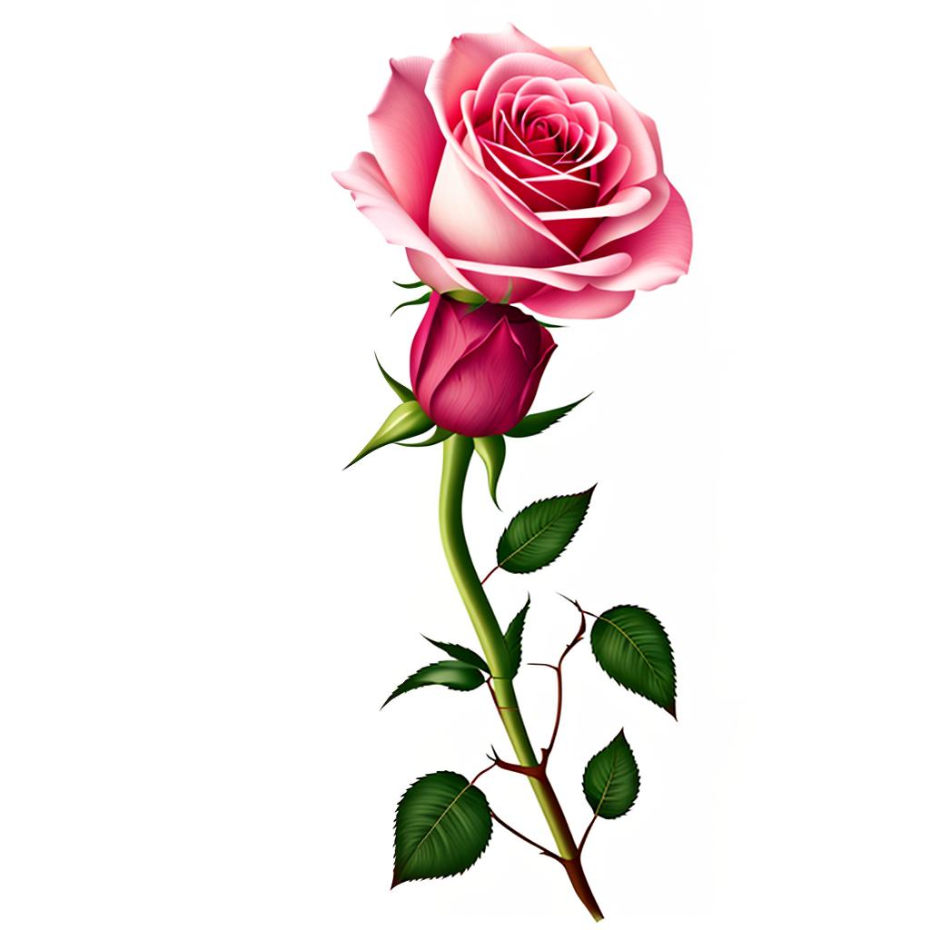  a rose, white background, vector art, best quality, masterpiece