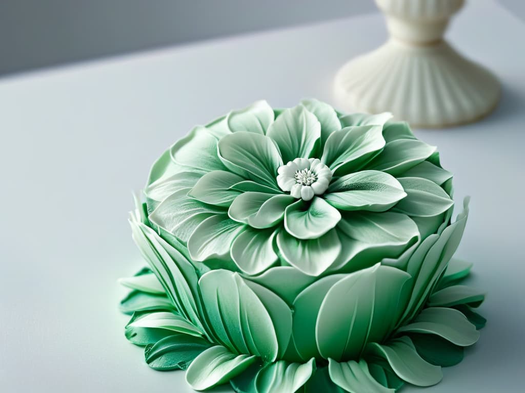  A closeup, ultradetailed image of a delicate, intricately designed sugar flower being meticulously crafted by a pair of expert hands, set against a clean, neutral background. The image showcases the intricate details of the petals, the glistening sugar texture, and the focused concentration of the baker, capturing the essence of precision and artistry in pastrymaking. hyperrealistic, full body, detailed clothing, highly detailed, cinematic lighting, stunningly beautiful, intricate, sharp focus, f/1. 8, 85mm, (centered image composition), (professionally color graded), ((bright soft diffused light)), volumetric fog, trending on instagram, trending on tumblr, HDR 4K, 8K