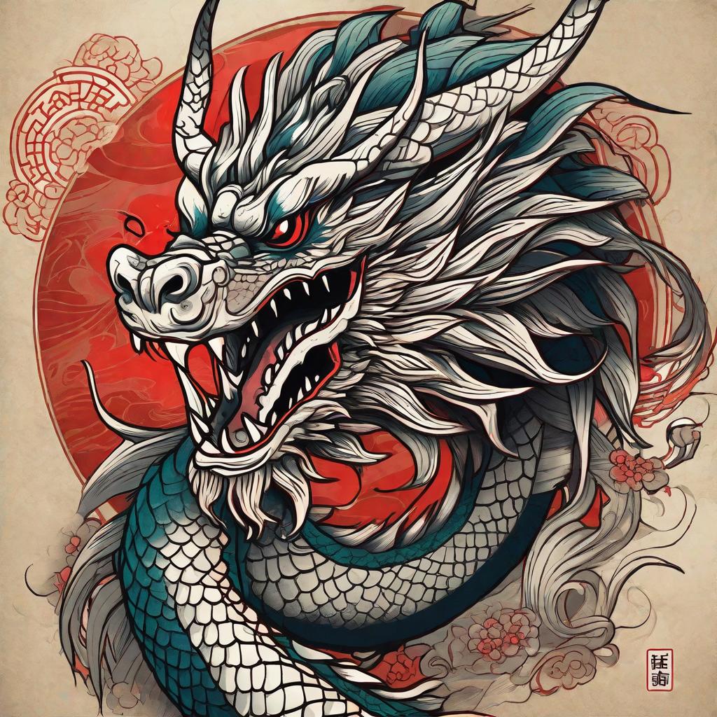  masterpiece, best quality,Draw a Chinese dragon