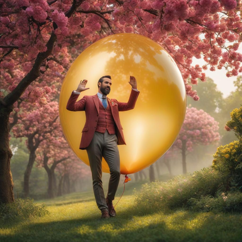  А large balloon. Lightness, spring. (Sparkling rim)): spring field, hyacinths, roses, rosehips, rose hips, peonies, cherry tree, yellow, red. Рroper eye work.. Honoré Fargonard, Alfonso Mucha. hyperrealistic, full body, detailed clothing, highly detailed, cinematic lighting, stunningly beautiful, intricate, sharp focus, f/1. 8, 85mm, (centered image composition), (professionally color graded), ((bright soft diffused light)), volumetric fog, trending on instagram, trending on tumblr, HDR 4K, 8K