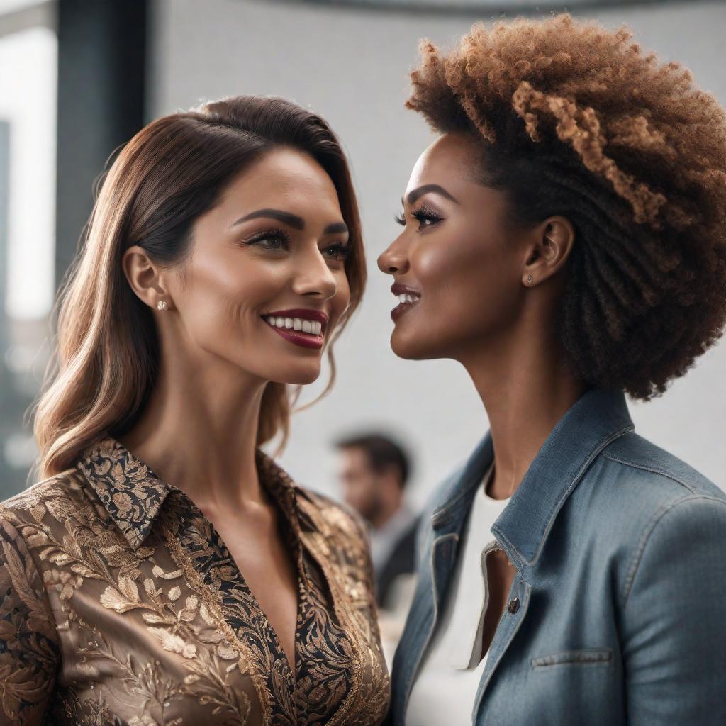  An image of a chat conversation where one person asks for help to create a popular description for their Instagram Reel, and the other person responds with enthusiasm, asking about the theme of the Reel. hyperrealistic, full body, detailed clothing, highly detailed, cinematic lighting, stunningly beautiful, intricate, sharp focus, f/1. 8, 85mm, (centered image composition), (professionally color graded), ((bright soft diffused light)), volumetric fog, trending on instagram, trending on tumblr, HDR 4K, 8K